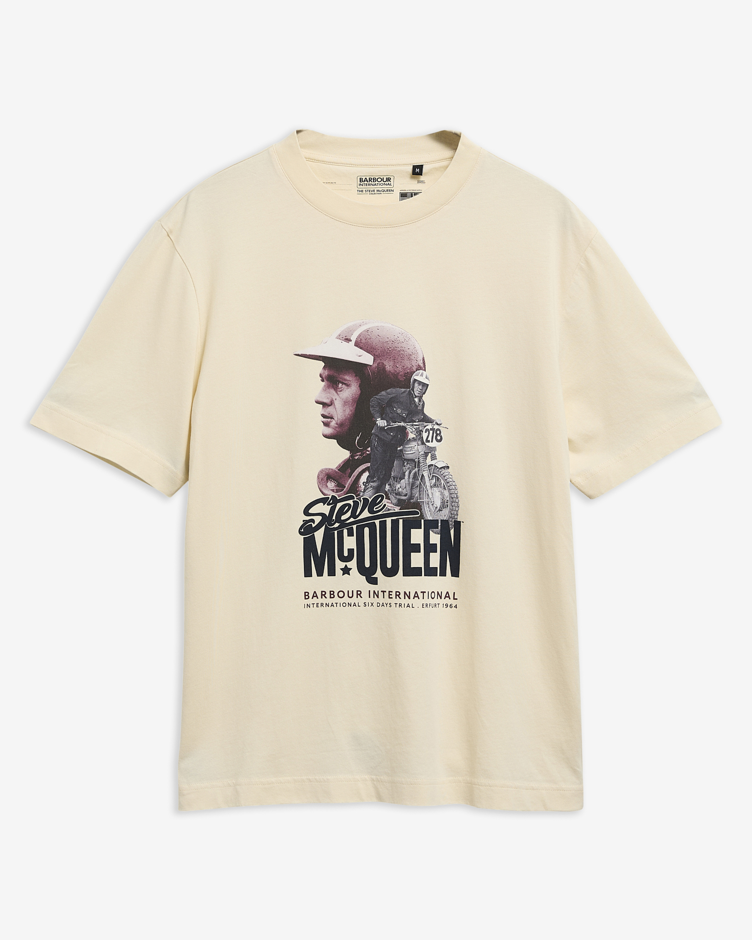 Steve McQueen Rainey Graphic T-Shirt Chalk