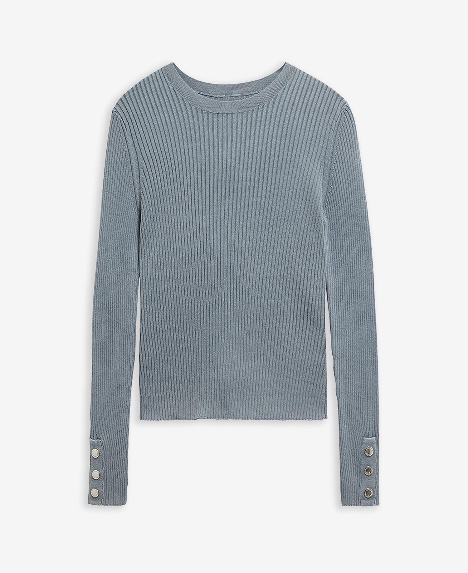 Seren Rib-Knit Jumper Washed Pearl Blue