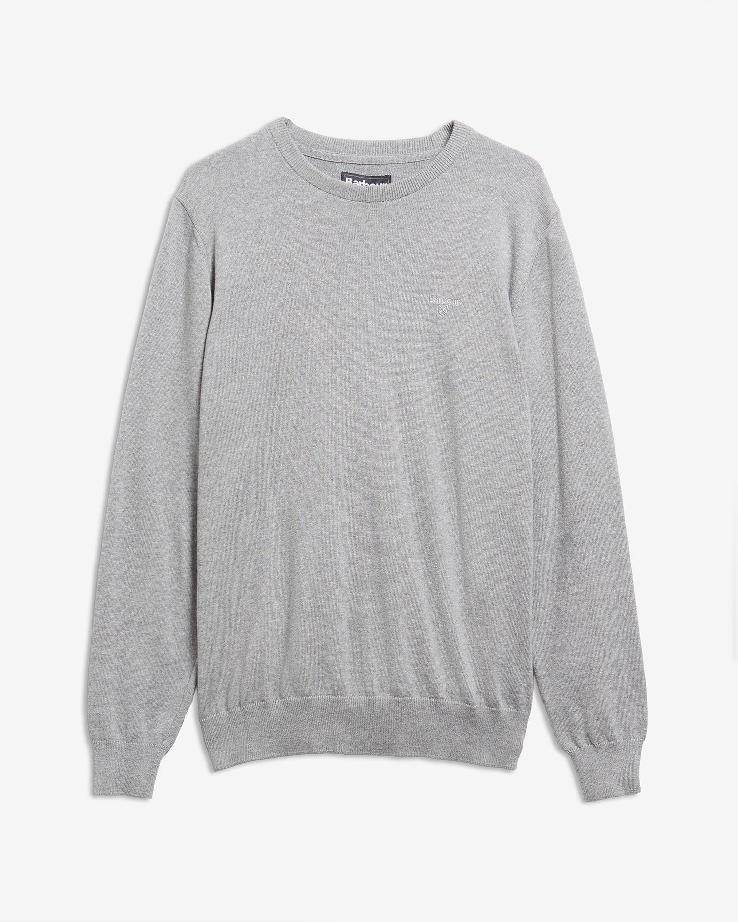 Pima Cotton Crew Neck Jumper Classic Grey