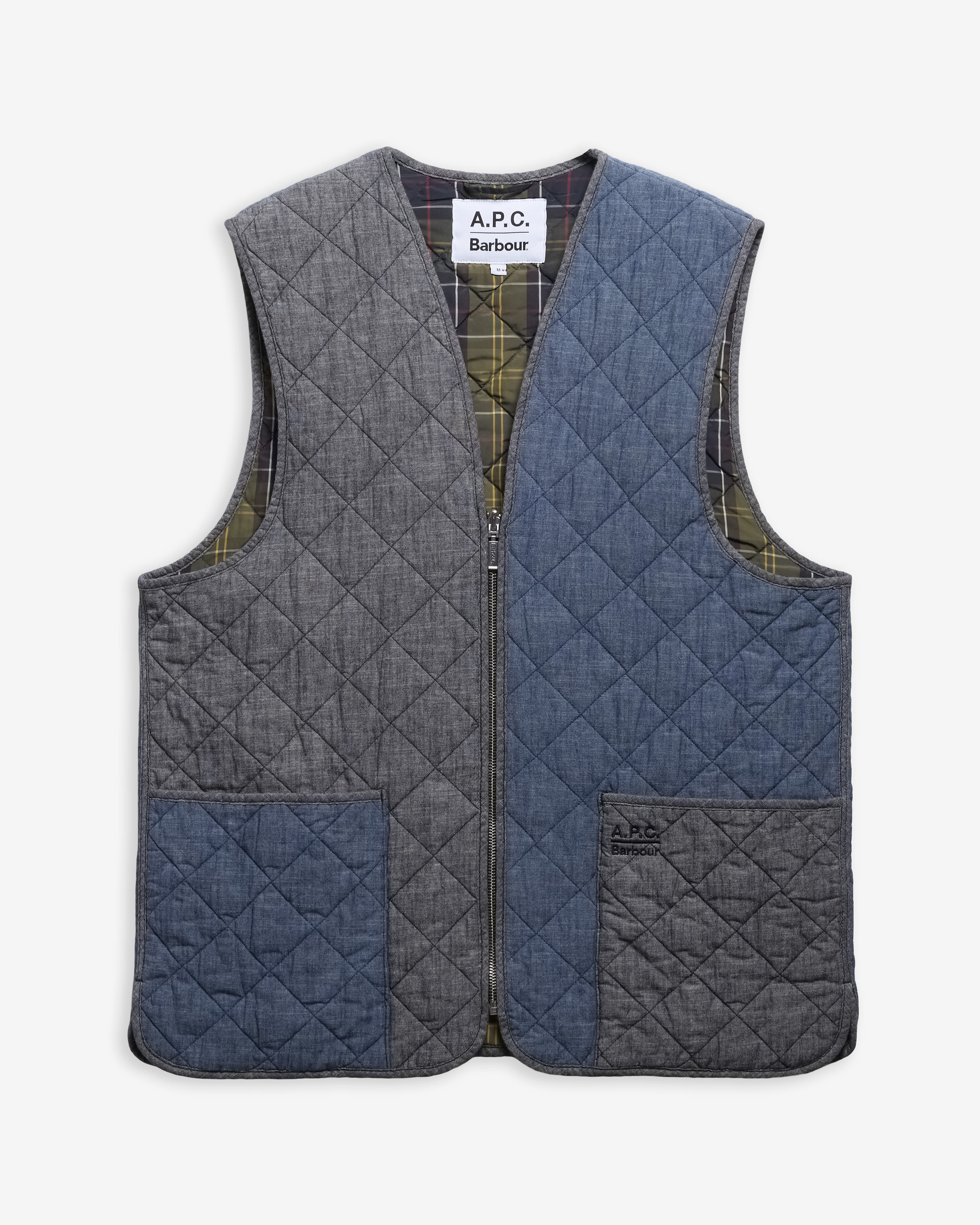 Barbour x A.P.C. Zip-In Quilted Liner Chambray