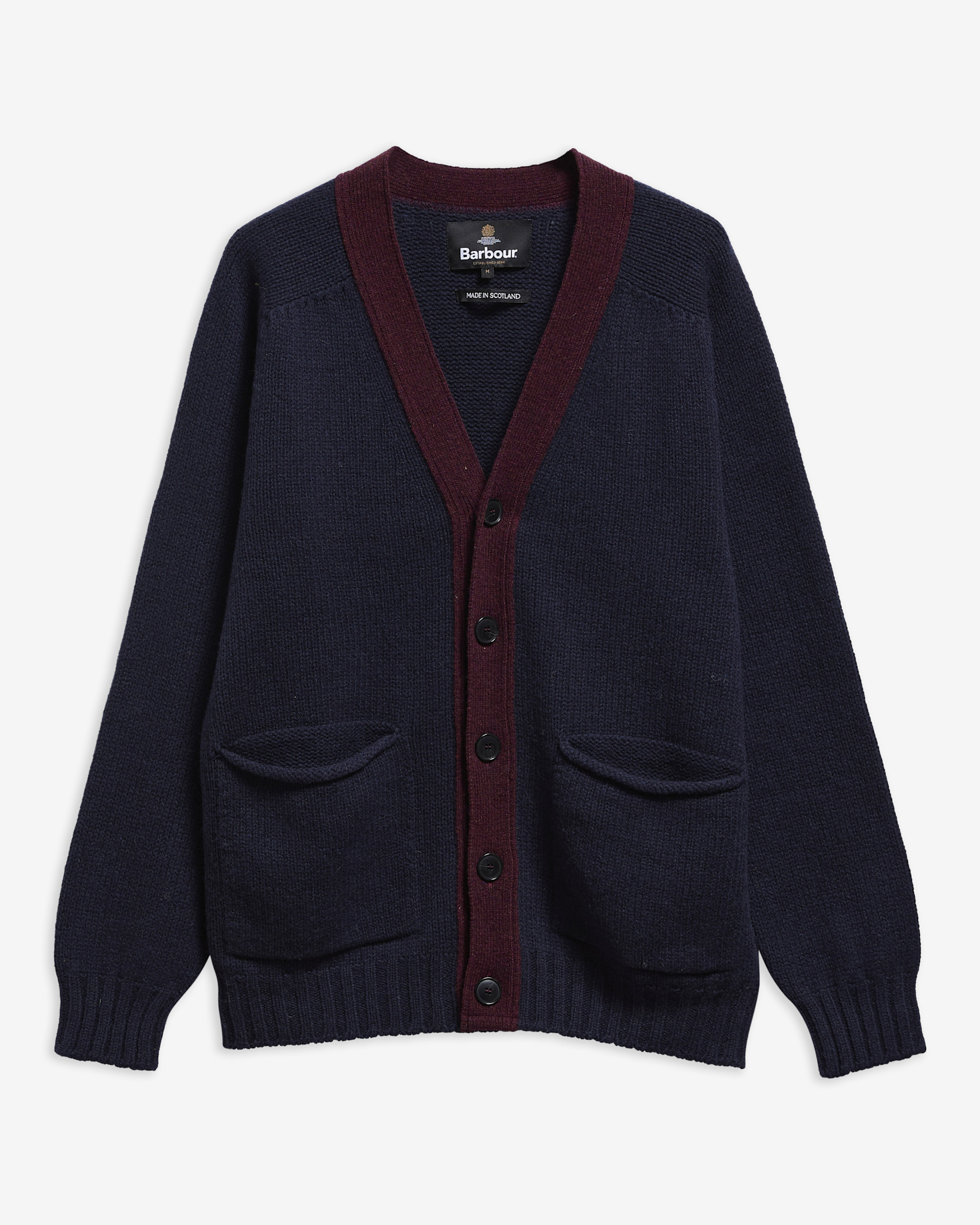 Made in Scotland Wool Cardigan Navy