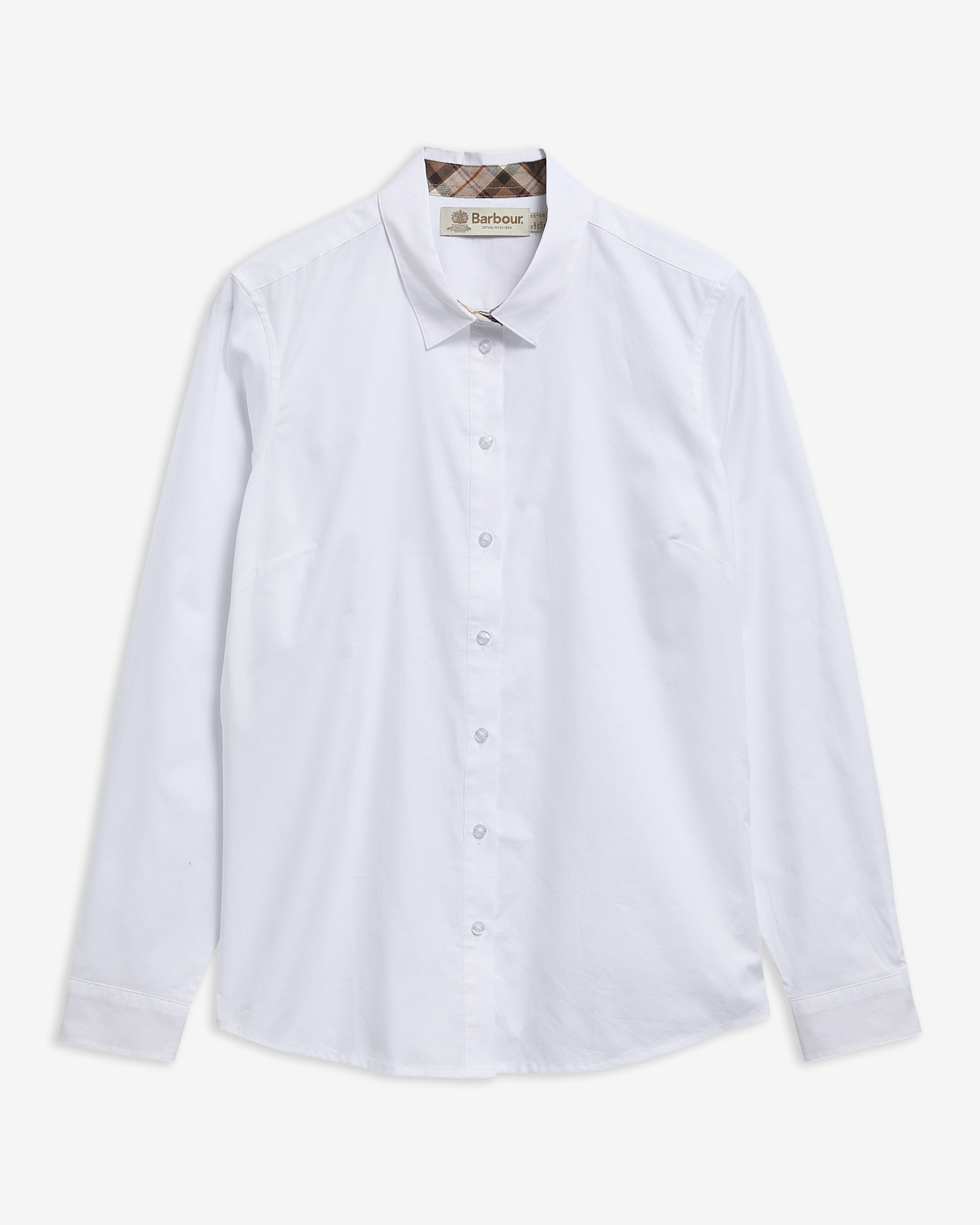 Derwent Regular Long-Sleeved Shirt White/Lt Muted Tartan