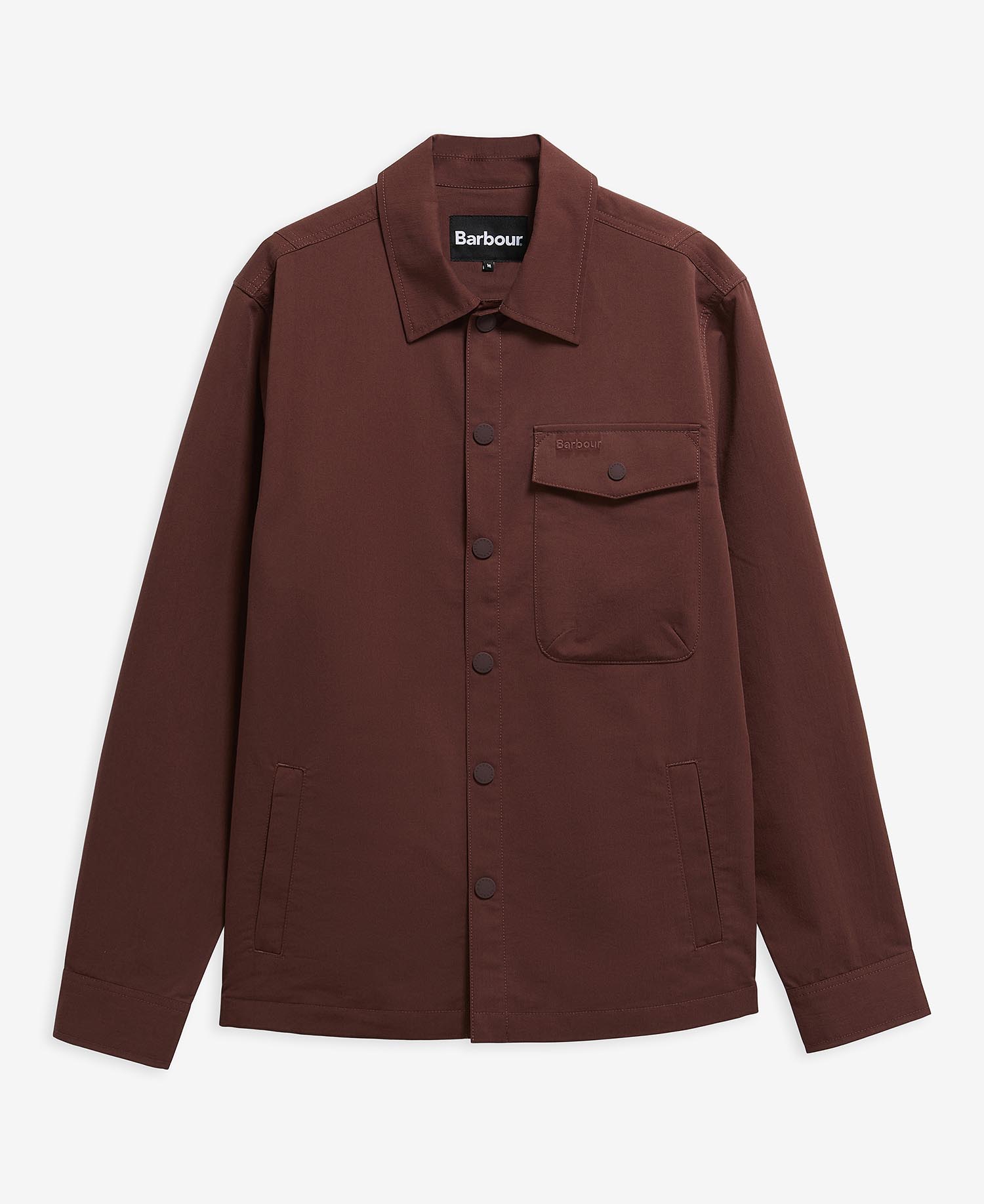Strickland Textured Overshirt Burnt Pepper