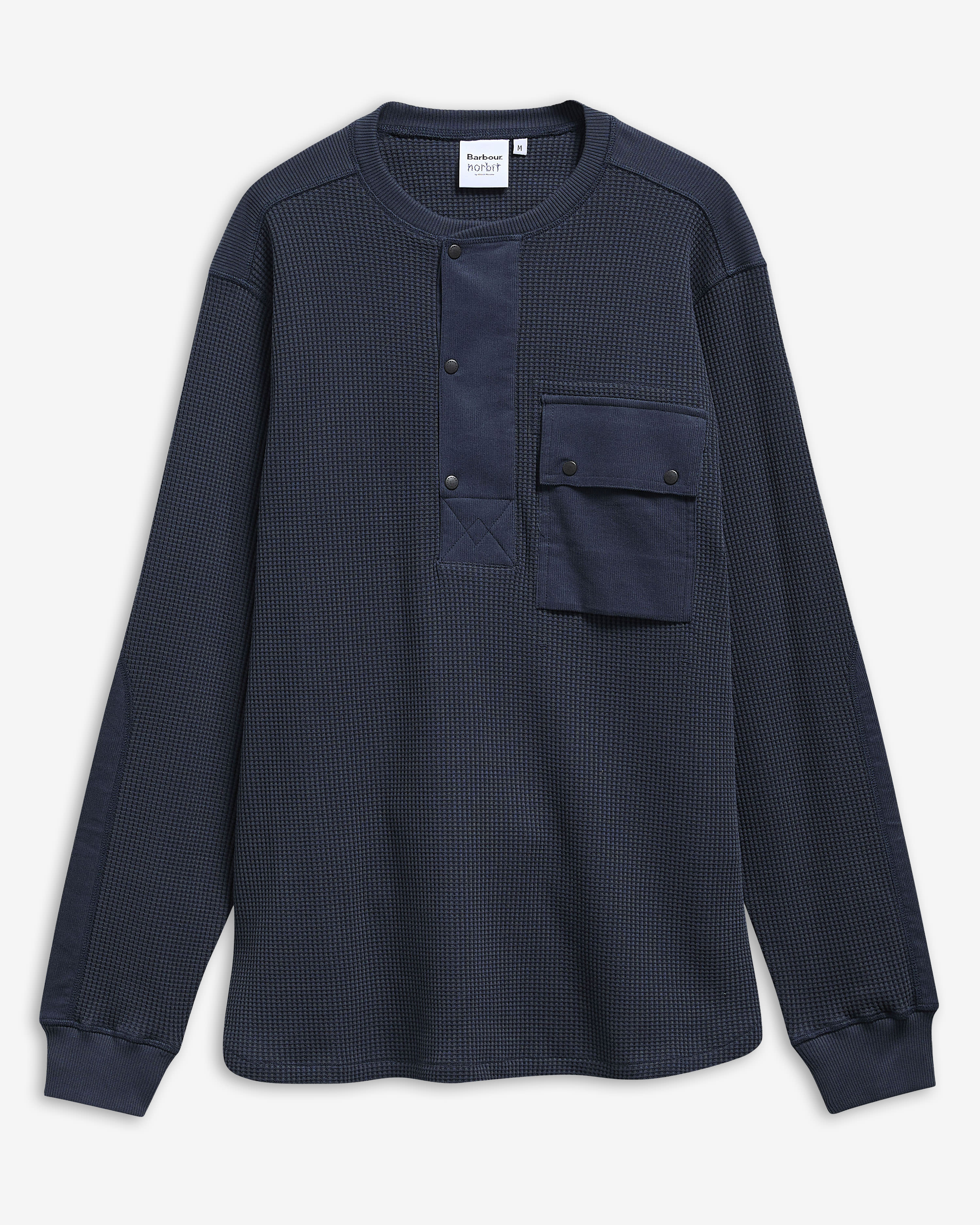 Camicia in tessuto a nido d&rsquo;ape dalla vestibilit&agrave; comoda Barbour x Norbit Navy