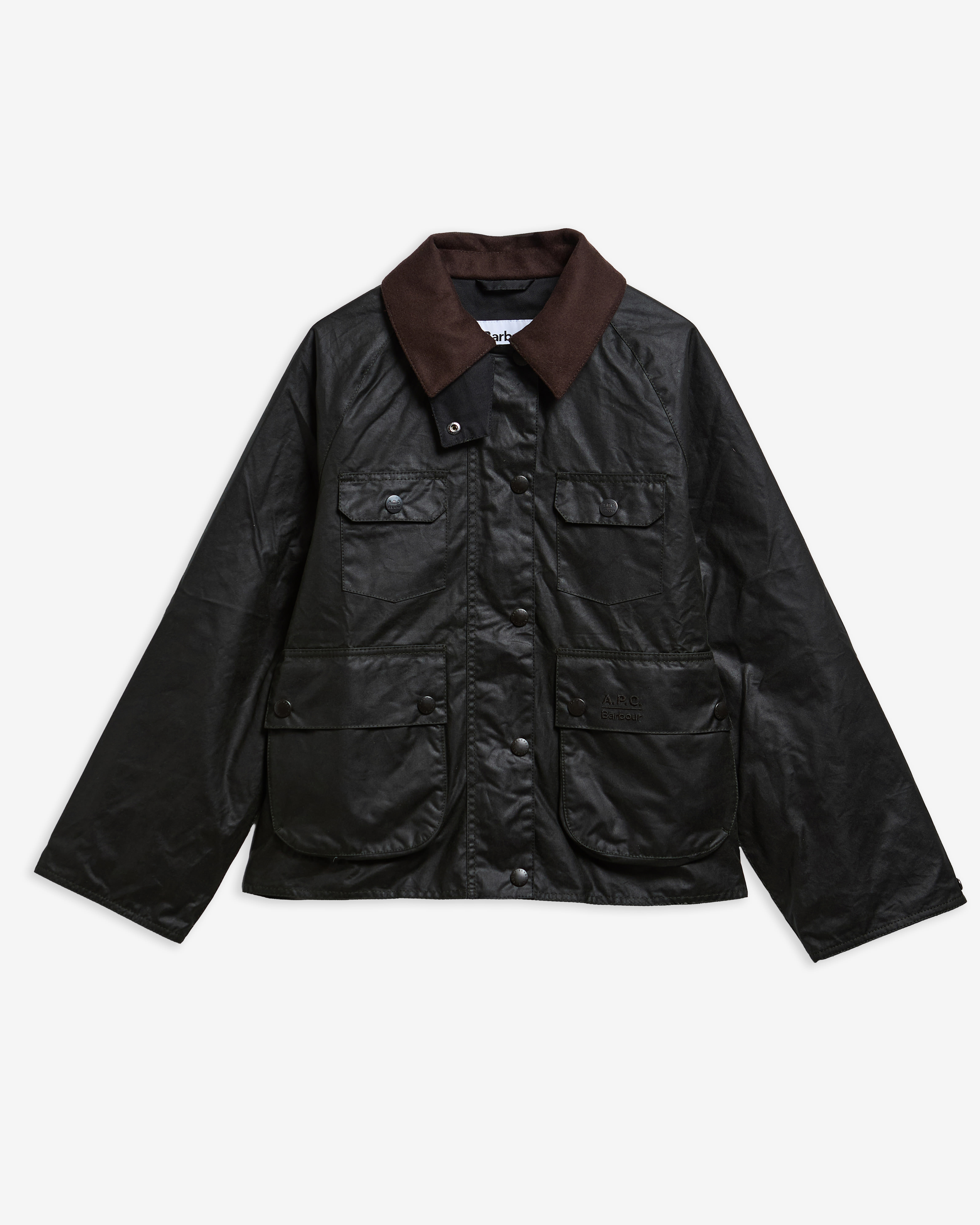 Barbour x A.P.C. Spey Waxed Jacket Sage