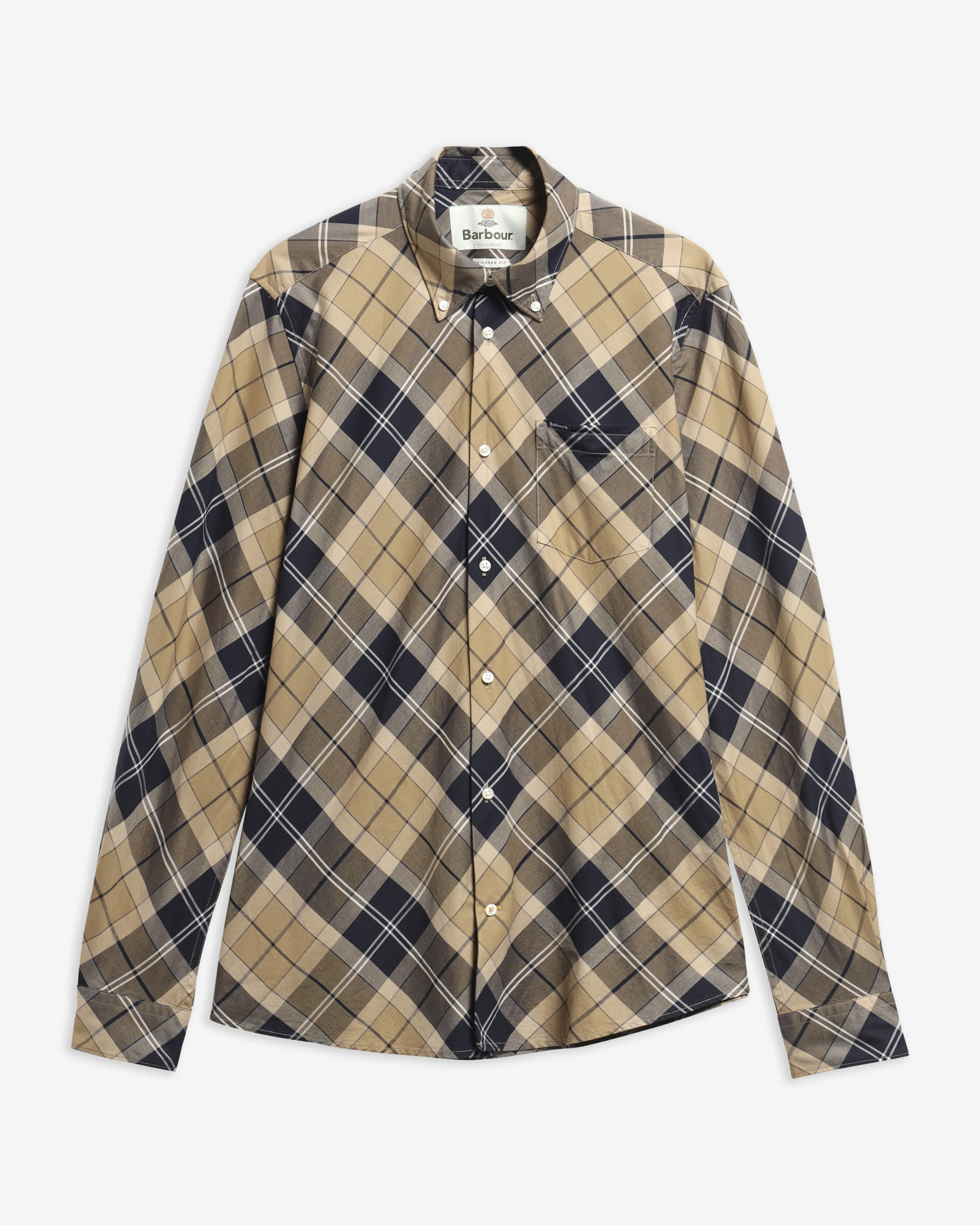 Lochton Tailored Tartan Long-Sleeved Shirt Birchwood Dress Tartan
