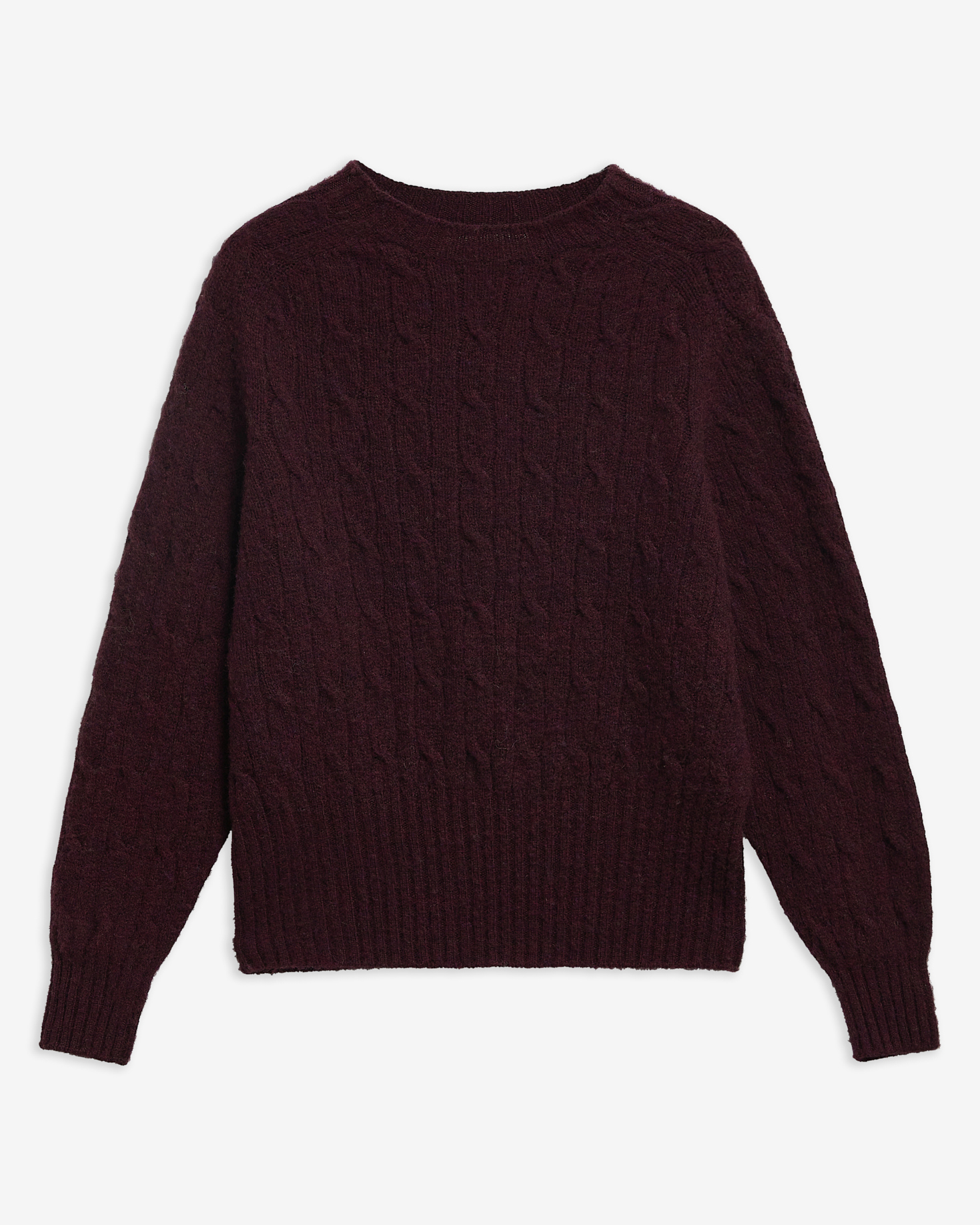 Havant Made in Scotland Cable-Knit Wool Jumper Fig