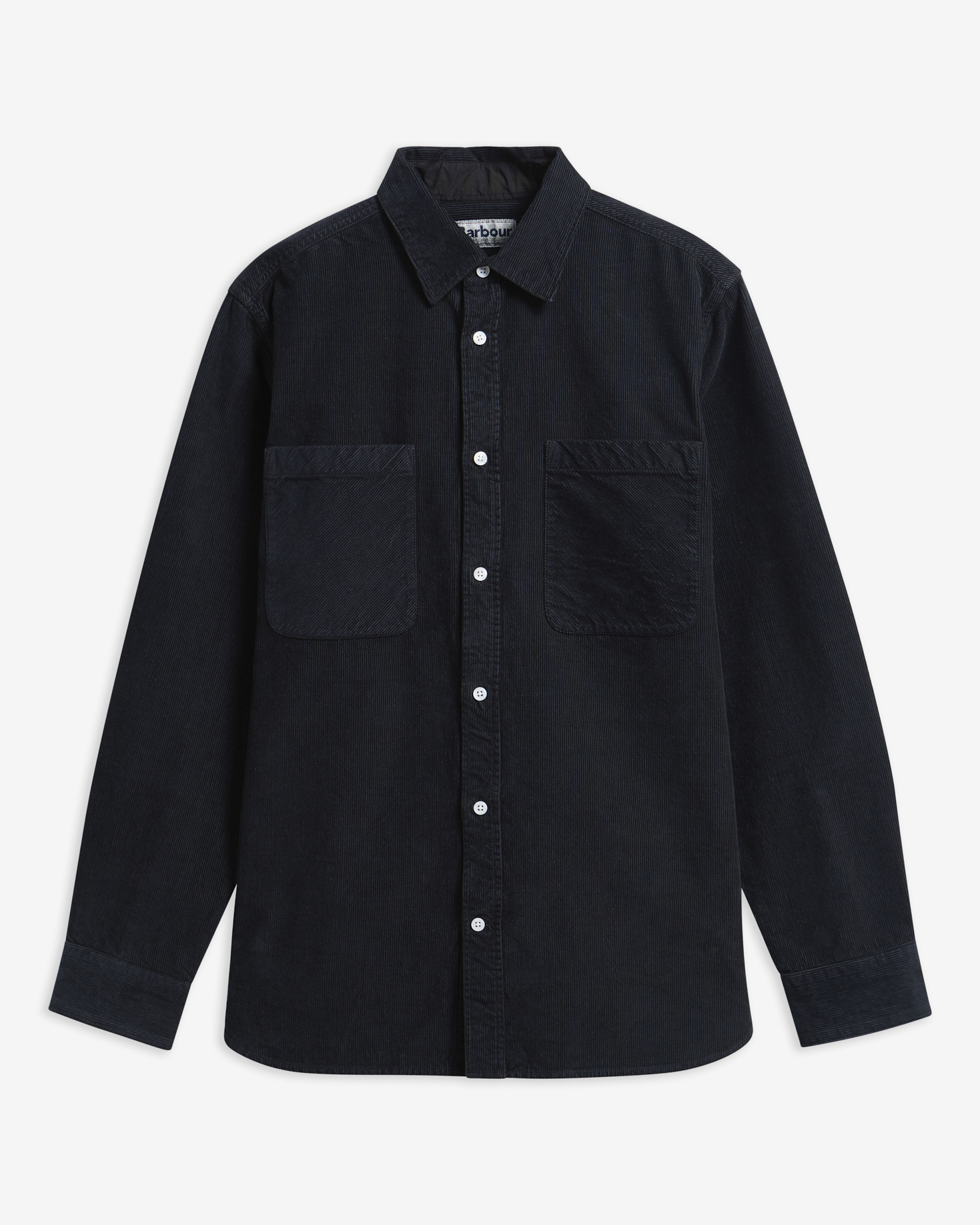 Barbour Hemd Cord Authentic Fit Dark Navy