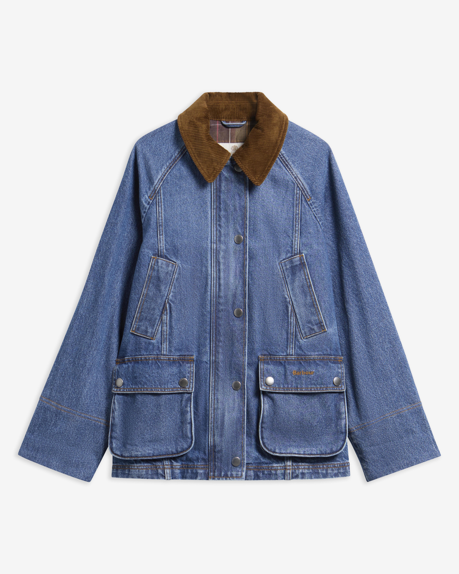 Barbour Freizeitjacke Denim Modern Beadnell Mid Blue Denim/Classic