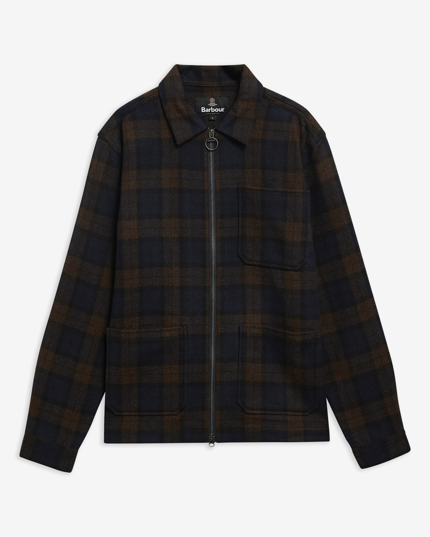 Acklington Checked Overshirt Navy