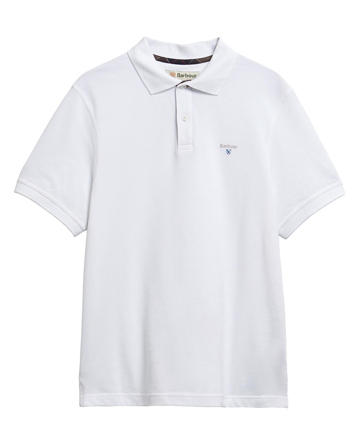 Tartan Pique Polo Shirt White/Classic