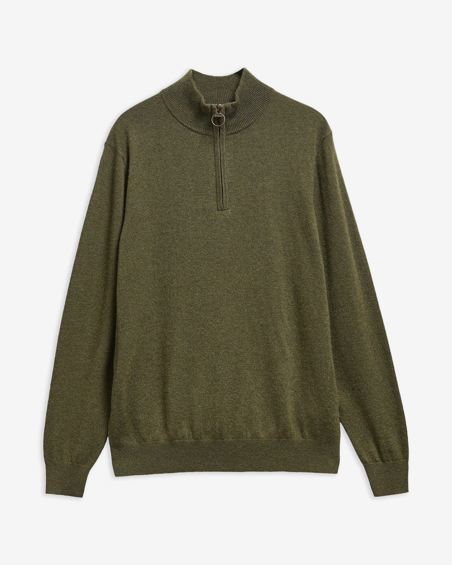 Maglione con zip corta Ronson in lana e cashmere Olive