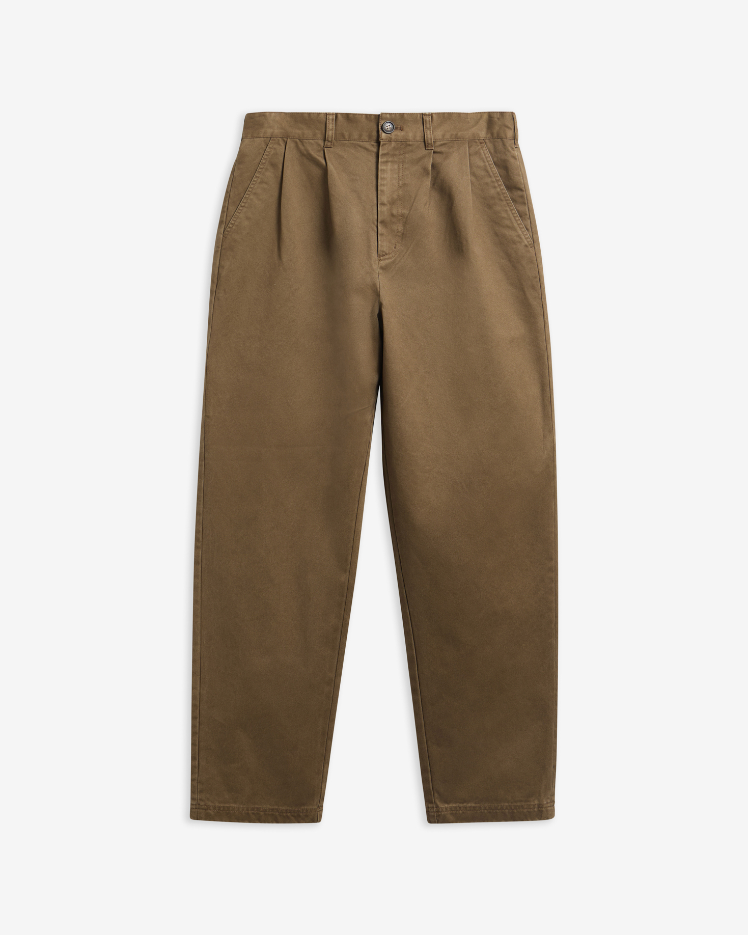 Pantaloni in twill Yorklane Dark Sand