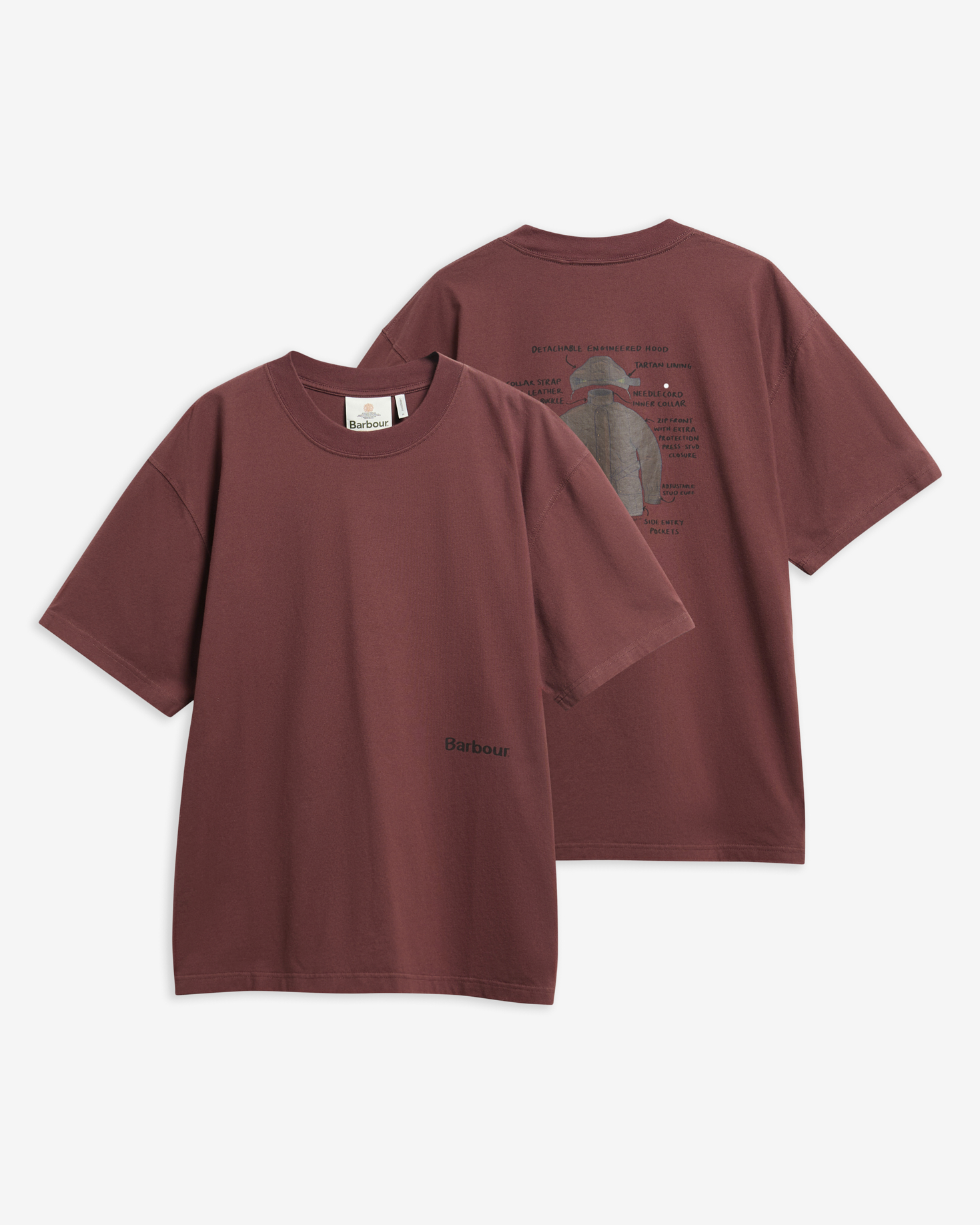 T-shirt oversize con stampa Ursula Chestnut